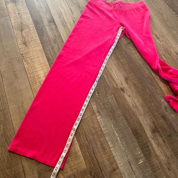 Y2K juicy couture velvet velour Barbie pink tracksuit top size XL bottom size m - Picture 13 of 14